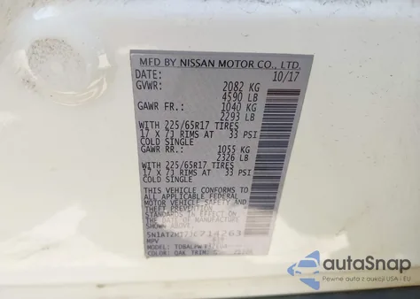 2018 Nissan Rogue S from USA, damaged, VIN 5N1AT2MT7JC714263